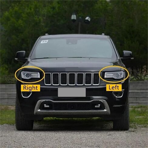 Compatible For Grand Cherokee 2014-2019 Headlight Base Headlamp House Car Rear Base Auto Headlight Back House(Left and Right) in Saudi Arabia