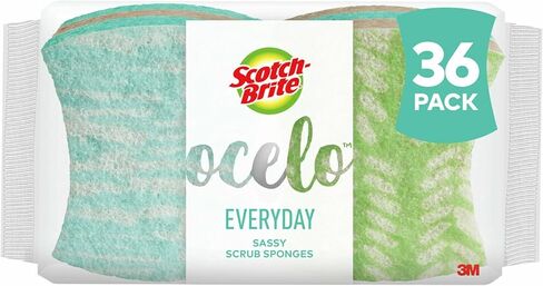 Scotch-Brite ocelo Non-Scratch Scrub Sponge, Assorted Designs, 36 Sponges in Saudi Arabia