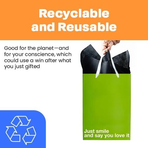 MilkToast Brands Funny Snarky Colored Gift Bag Set, 5 Pieces, Inappropriate Snarky Birthday Gift Wrapping in Kuwait