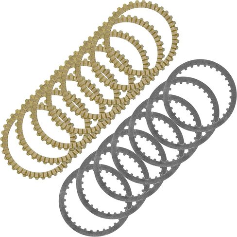 Caltric Clutch Friction Steel Plates Kit Compatible with Harley Davidson Dyna Glide 1991-1997 Touring Road King 1994-1997 in Saudi Arabia