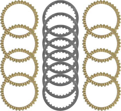 Caltric Clutch Friction Steel Plates Kit Compatible with Harley Davidson Dyna Glide 1991-1997 Touring Road King 1994-1997 in Saudi Arabia