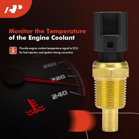 A-Premium Engine Coolant Temperature Sensor [2 Pins] Compatible with Jeep, Dodge, Chrysler, Mitsubishi & Plymouth Models - Grand Cherokee Caravan, Wrangler, Ram 1500, Town & Country, Eclipse, Breeze in Saudi Arabia