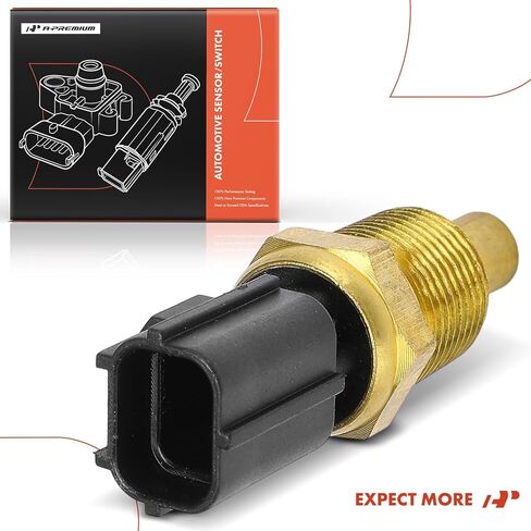 A-Premium Engine Coolant Temperature Sensor [2 Pins] Compatible with Jeep, Dodge, Chrysler, Mitsubishi & Plymouth Models - Grand Cherokee Caravan, Wrangler, Ram 1500, Town & Country, Eclipse, Breeze in Saudi Arabia