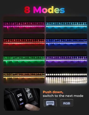 KEMIMOTO 50'' 390W X3 LED Light Bar Multi-Color Lights with Upper Roof Windshield Mount Brackets Rocker Switch Wiring Kit Compatible with Can Am Maverick X3 & Max & R 2017-2025 in Saudi Arabia