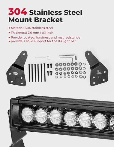 KEMIMOTO 50'' 390W X3 LED Light Bar Multi-Color Lights with Upper Roof Windshield Mount Brackets Rocker Switch Wiring Kit Compatible with Can Am Maverick X3 & Max & R 2017-2025 in Saudi Arabia