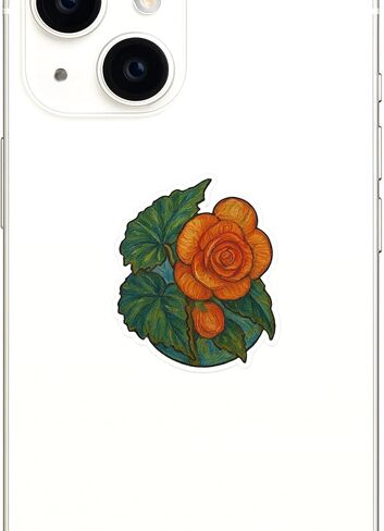 (3 Pack) Begonia Post-Impressionist Gogh Style Sticker (2.5" x 3") in Saudi Arabia