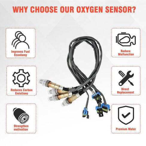 4pcs 250-24649 Oxygen Sensor Upstream Downstream 234-4815 234-4816 Es20012, 213-1695 Compatible with Buick Allure 3.0l Lacrosse 3.6l 2010-2016 Cadillac SRX Chevrolet Equinox Traverse Gmc in Saudi Arabia