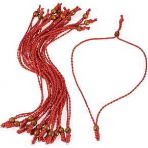 Beadthoven 15pcs حبل قلادة مشمع الحبل للرجال النساء قابل للتعديل مضفر الحبل القلائد سلسلة خمر البوهيمي حبل سلسلة قلادة مع حلقة معدنية لقلادة شنقا صنع المجوهرات DIY البني in Kuwait