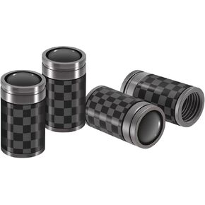 Alien Black Car Tire Valve Stem Caps & Keychain [8V1 Copper Alloy Car Valve Stem Air Caps Cover] Waterproof Dustproof Universal Accessories For Car/Truck/SUVs/Motorcycle/Bicycle Wheels 4PCS in Kuwait