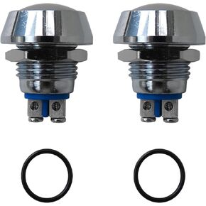 12V Momentary Horn Push Button Switch Metal Waterproof 12mm Round Starter Power Switch for Car RV Truck Boat Marine - 2pcs in Saudi Arabia