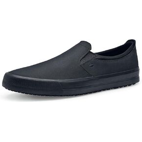 Shoes for Crews Ollie II, Mens, Women's, Unisex Slip Resistant Work Shoe Sneaker, Black Leather or Red Canvas in Kuwait