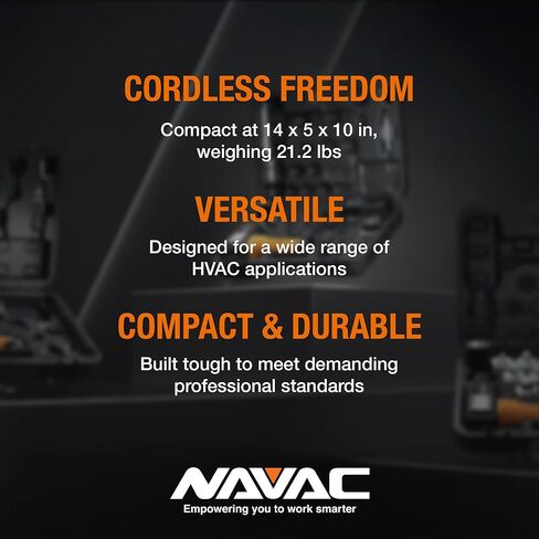 NAVAC NP4DLM BreakFree® Cordless Vacuum Pump, 4cfm, Dual-Stage, Brushless DC Motor, A2L Compatible in Kuwait
