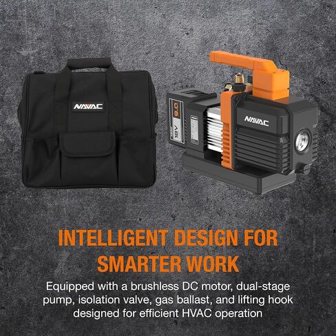 NAVAC NP4DLM BreakFree® Cordless Vacuum Pump, 4cfm, Dual-Stage, Brushless DC Motor, A2L Compatible in Kuwait