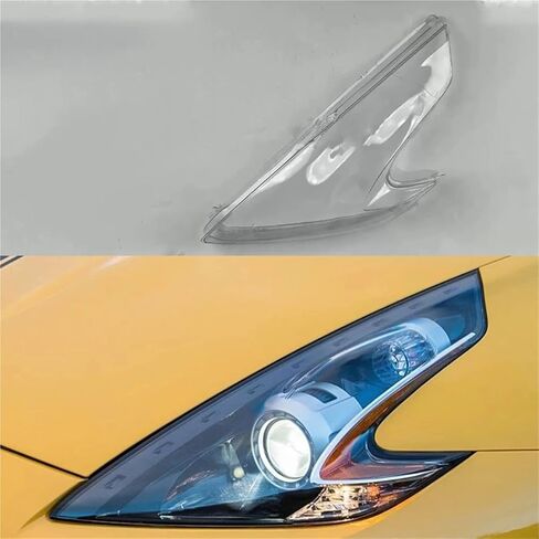 متوافق مع N-issan 370Z 2008-2019 غطاء المصابيح الأمامية شفاف غطاء المصباح الأمامي قطع غيار السيارات (يسار) in Saudi Arabia