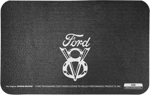 غطاء الحاجز القابض مع شعار Ford V8 | مرخصة رسميًا من شركة فورد للسيارات | يونيفرسال فيت | الحجم القياسي 22 بوصة × 34 بوصة | FG2135 in Kuwait