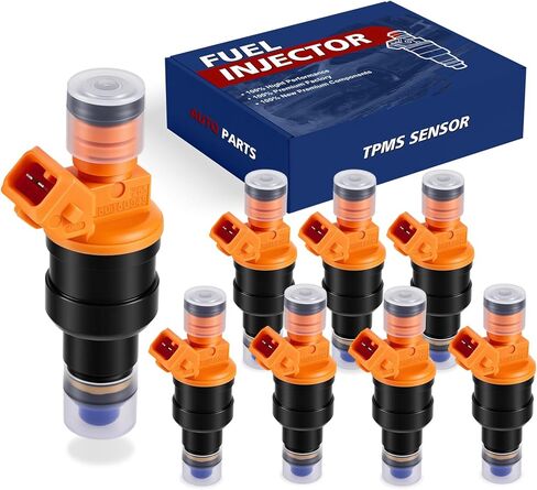Set of 8 Fuel Injectors V8 Compatible with 1997-2002 Ford F150 5.4L, 1997-2003 F150 4.6L, 1990-1996 F150 5.0L, 1997-2002 Expedition, 1997-2002 F250 5.4L, Bronco, Mustang 8PCS 0280150943 in Kuwait