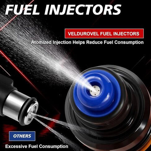 Set of 8 Fuel Injectors V8 Compatible with 1997-2002 Ford F150 5.4L, 1997-2003 F150 4.6L, 1990-1996 F150 5.0L, 1997-2002 Expedition, 1997-2002 F250 5.4L, Bronco, Mustang 8PCS 0280150943 in Kuwait