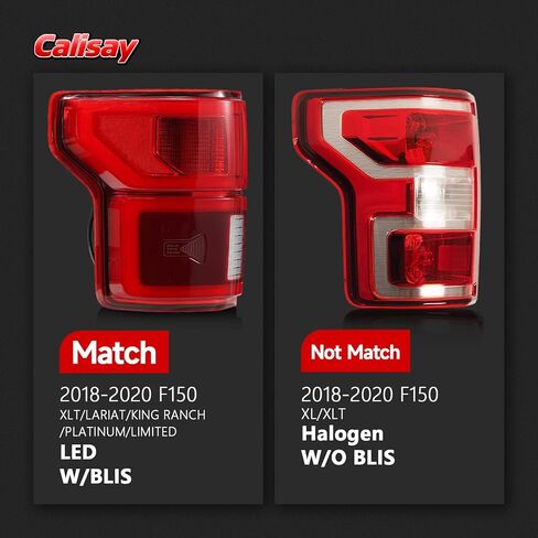 مصابيح خلفية LED متوافقة مع Ford F150 2018-2020 مع أضواء الفرامل الخلفية للبقع العمياء تحل محل OEM KL3Z13404B، JL3Z13404C، JL3Z13404F، KL3Z13404A (الوحدة غير متضمنة) الجانب الأيمن in Saudi Arabia