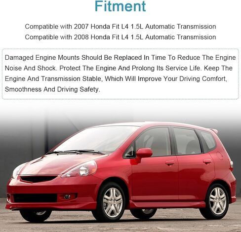 JDMON 3 قطع محرك المحرك وناقل الحركة مجموعة استبدال لهوندا Fit L4 1.5L 2007 2008 Auto Trans متوافق مع AM500، A4537، A4552، 9437، 9285، 50826SELE01، 50805SLAA81، 50810SLA981 in Saudi Arabia