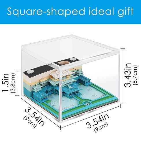 TOCCOOL 3D Castle Memo Pad, 150 Sheets Tear Off Notepad with Pen Support - Notebook, Desk Organizer for Office Home Decor, Gift Idea (9 x 9 x 5 cm) in Saudi Arabia