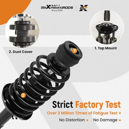 maXpeedingrods Front Strut & Rear Shock for VW Beetle Golf Jetta 1998-2006 Golf Jetta City 2007-2009, Suspension Complete Shock Absorber Strut w/Coil Spring 171525 171525 SR4052 5984 in Saudi Arabia