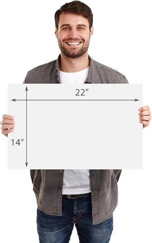 White Quick Stick Poster Board, 14″x22″ – 4 Pack – Self-Adhesive, Peel and Stick Poster Board with Mounting Strips – Heavyweight 20 PT, 300 GSM – C1S Coated – No Tape Needed in Saudi Arabia