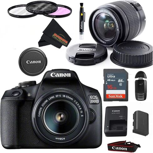 Canon EOS 2000D (Rebel T7) DSLR Camera + 18-55mm III Kit (Renewed) in Saudi Arabia