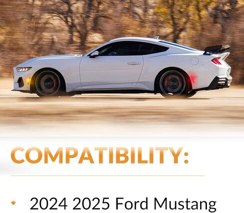 مصابيح إشارة جانبية LED عاكسة لمصباح إشارة وقوف السيارات الأمامي والخلفي لـ 2024-2025 Ford Mustang S650 Gen7، Smoked Len 4PCS (أبيض) in Saudi Arabia