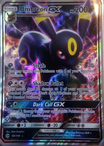 POKEMON, Sun and Moon, UMBREON GX 80/149 in Saudi Arabia