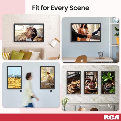 RCA 10.1" WiFi Digital Picture Frame, Electronic Photo Frames 32GB Storage, HD IPS Touch Screen WiFi Frame/Auto Rotate/Wall Mounted, Easy Setup in Uhale App to Share Photo/Video Anytime (Black) in Kuwait
