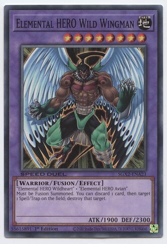 Yu-Gi-Oh! Elemental Hero Wild Wingman - SGX2-ENA23 - Common - 1st Edition in Saudi Arabia