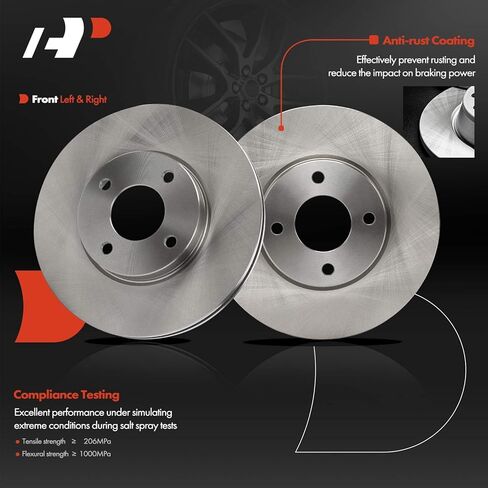 A-Premium 10.16 inch (258mm) Front Vented Disc Brake Rotors Compatible with Select Nissan Models - Versa 2020-2023, Kicks 2018-2023, 2-PC Set in Saudi Arabia