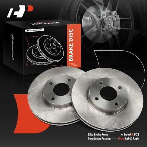 A-Premium 10.16 inch (258mm) Front Vented Disc Brake Rotors Compatible with Select Nissan Models - Versa 2020-2023, Kicks 2018-2023, 2-PC Set in Saudi Arabia