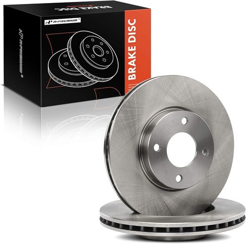 A-Premium 10.16 inch (258mm) Front Vented Disc Brake Rotors Compatible with Select Nissan Models - Versa 2020-2023, Kicks 2018-2023, 2-PC Set in Saudi Arabia