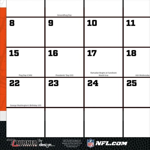 TURNER SPORTS Cincinnati Bengals 2026 17x11 Desk Calendar (26998901031) in Saudi Arabia