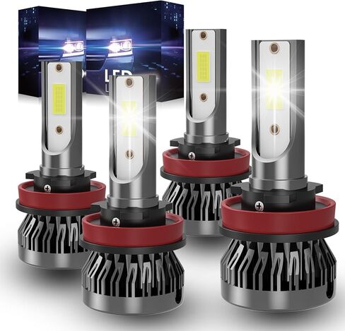 مناسب 2016 2017 2018 2019 2020 لمصابيح الإضاءة Honda Civic، مجموعة مصابيح إضاءة الضباب العالية والشعاع المنخفض، 6000K فائقة السطوع، التوصيل والتشغيل - 6 عبوات in Kuwait