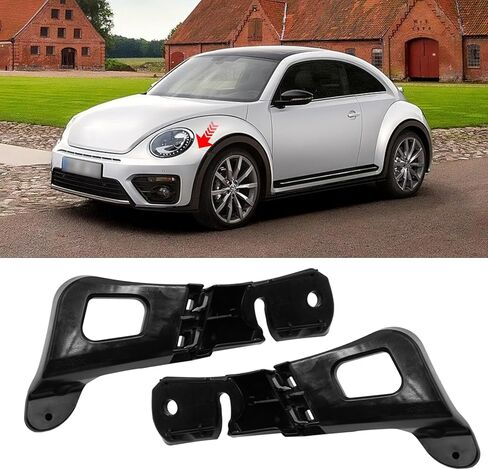 TTCR-II Compatible with 2012-2019 Volkswagen Beetle Front Bumper Bracket Left and Right Side, 2 PCs for 2012-2019 VW Beetle Front Bumper Cover Holder Mounting Bracket 5C5807773 5C5807774 in Saudi Arabia
