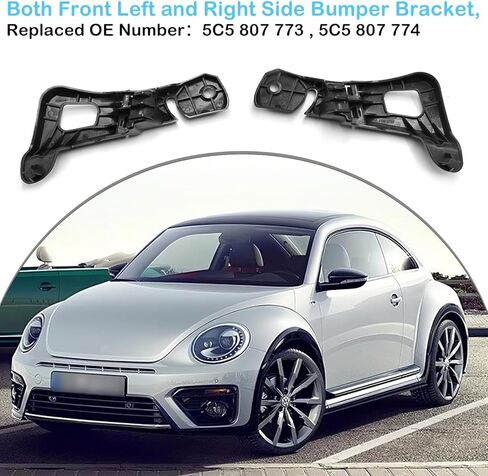 TTCR-II Compatible with 2012-2019 Volkswagen Beetle Front Bumper Bracket Left and Right Side, 2 PCs for 2012-2019 VW Beetle Front Bumper Cover Holder Mounting Bracket 5C5807773 5C5807774 in Saudi Arabia