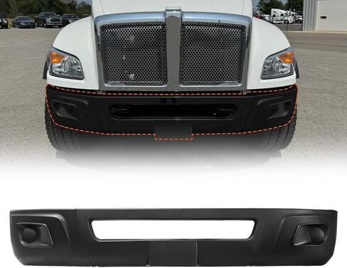 Black Bumper Fits Kenworth T480 Front Bumper No Fog Lamp Holes OE Replacement T480 Semi Trucks (no fog lamp hole) in Saudi Arabia