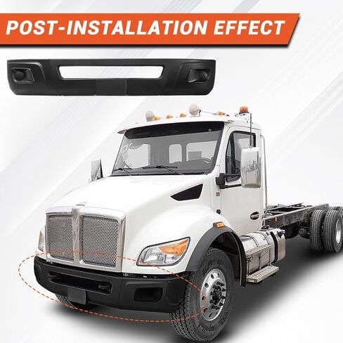 Black Bumper Fits Kenworth T480 Front Bumper No Fog Lamp Holes OE Replacement T480 Semi Trucks (no fog lamp hole) in Saudi Arabia