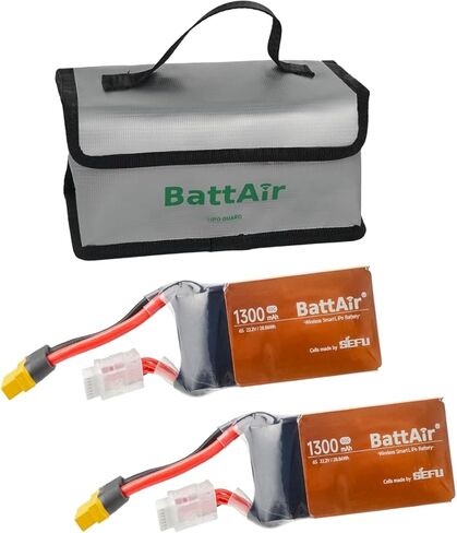 ISDT 22.2 V Smart Lipo Batteries 6S 1300 mAh 80C BattAir RC Car Battery with XT-60 Plug Hobby Batteries with Lipo Bag for RC Aeroplane Helicopter Tarpaulin Boat 1:10, Operated by Mobile Phone (2 in Saudi Arabia