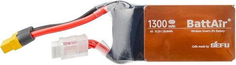 ISDT 22.2 V Smart Lipo Batteries 6S 1300 mAh 80C BattAir RC Car Battery with XT-60 Plug Hobby Batteries with Lipo Bag for RC Aeroplane Helicopter Tarpaulin Boat 1:10, Operated by Mobile Phone (2 in Saudi Arabia