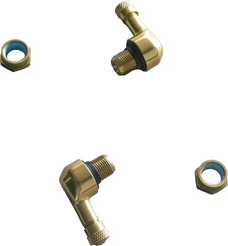 Forged Alloy Angled Valve Stem with Pre-Applied Threadlocker Nut, 0.453in (11.3mm) Size, Orange in Saudi Arabia