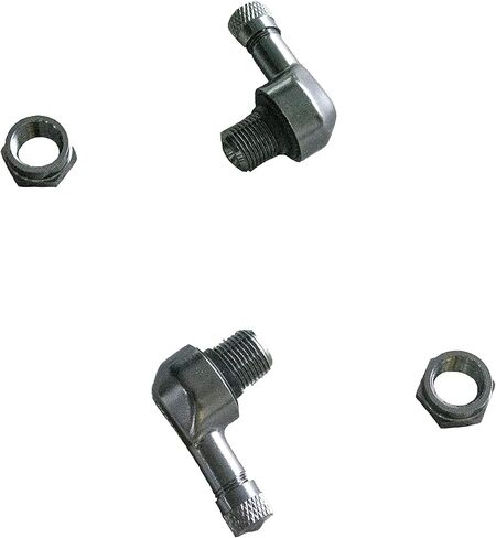 Forged Alloy Angled Valve Stem with Pre-Applied Threadlocker Nut, 0.453in (11.3mm) Size, Orange in Saudi Arabia