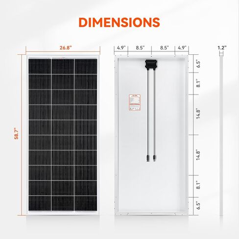RICH SOLAR 200 وات 12 فولت 18BB خلية أحادية البلورية لوحة شمسية من النوع N، وحدة شمسية عالية الكفاءة لمقطورة RV، تخييم بحرية خارج الشبكة in Kuwait