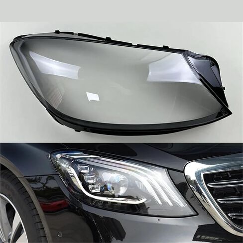 Front Headlight Glass Cover Headlamps Transparent Shell Lens Case Compatible For Mercedes-Benz S-Class W222 S320 S400 S500 S600 2018-2020(Right) in Saudi Arabia