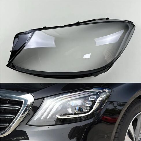 Front Headlight Glass Cover Headlamps Transparent Shell Lens Case Compatible For Mercedes-Benz S-Class W222 S320 S400 S500 S600 2018-2020(Right) in Saudi Arabia