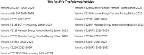 حاجز أمامي Acerbis أبيض لـ Yamaha YZ250 2022-2025 in Saudi Arabia
