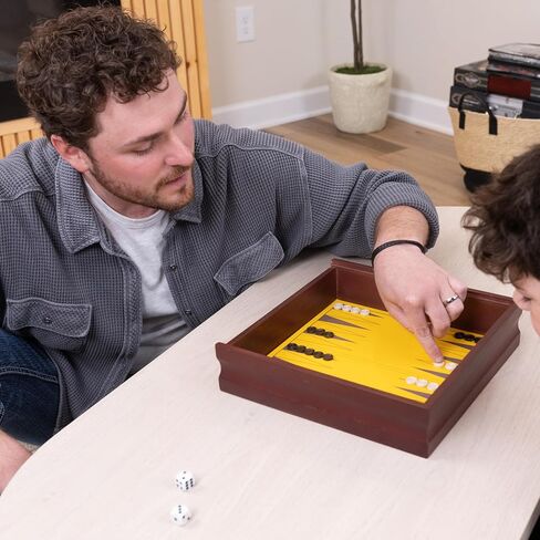 Elbow Room Games Family Game Set, 10 Classic Games with Wooden Storage Box and Built-in Game Boards, Endless Fun for Game Nights, Gatherings & Travel, 2+ Players in Saudi Arabia