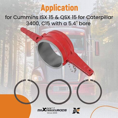 أداة ضاغط حلقة المكبس 7040 من maXpeedingrods بما في ذلك المحول وحلقة مضادة للتلميع لـ Cummins ISX/QSX 15 لـ Caterpillar 3400 C-15 5.4 بوصة بديلة لـ PT-7040 5299448 5299447 5299339 in Kuwait